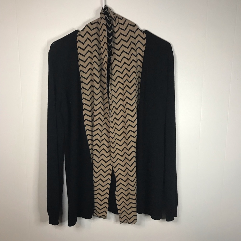 Chevron Striped Black  Sweater